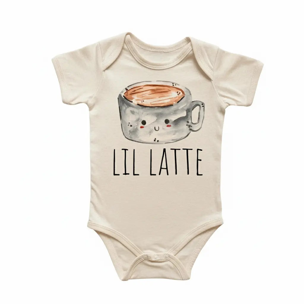 Latte Coffee Newborn Baby Onesie® Bodysuit GS1