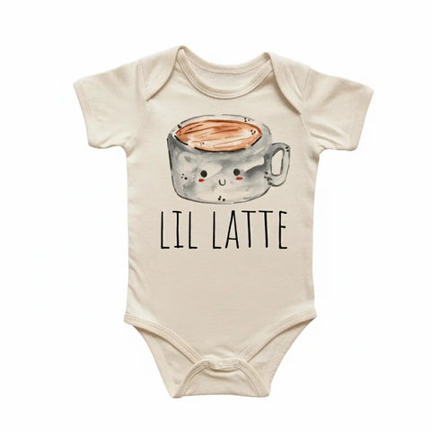 Latte Coffee Newborn Baby Onesie® Bodysuit GS1