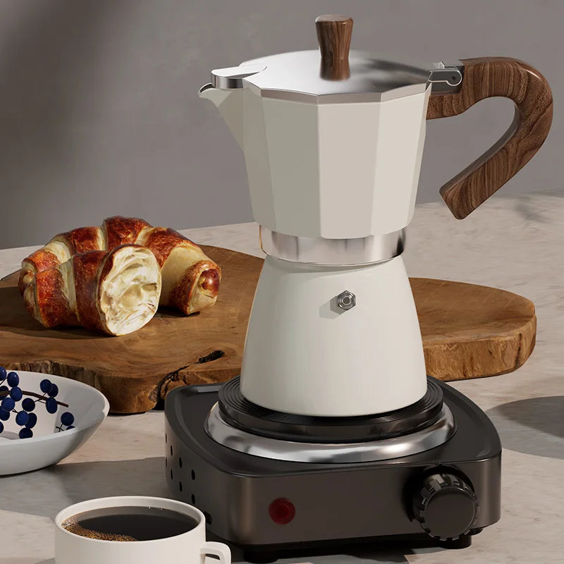 DecorBites™ 300ml Classic Coffee Machine by GIANXI: Aluminum Italian Stove Top Mocha Pot
