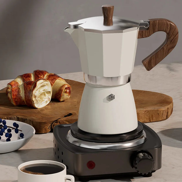DecorBites™ 300ml Classic Coffee Machine by GIANXI: Aluminum Italian Stove Top Mocha Pot