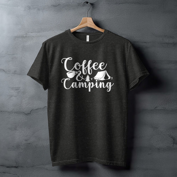 Coffee and Camping Graphic Design Great Outdoors T-Shirt