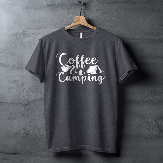 Coffee and Camping Graphic Design Great Outdoors T-Shirt