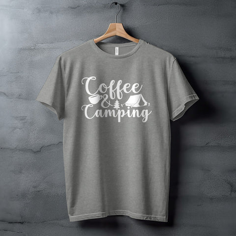 Coffee and Camping Graphic Design Great Outdoors T-Shirt