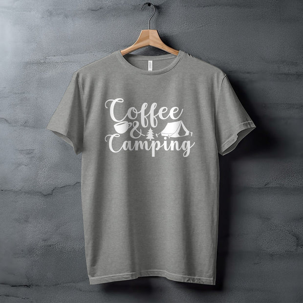 Coffee and Camping Graphic Design Great Outdoors T-Shirt